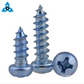 4 Bule zinc Phillips Pan Head Self-Tapping Screws